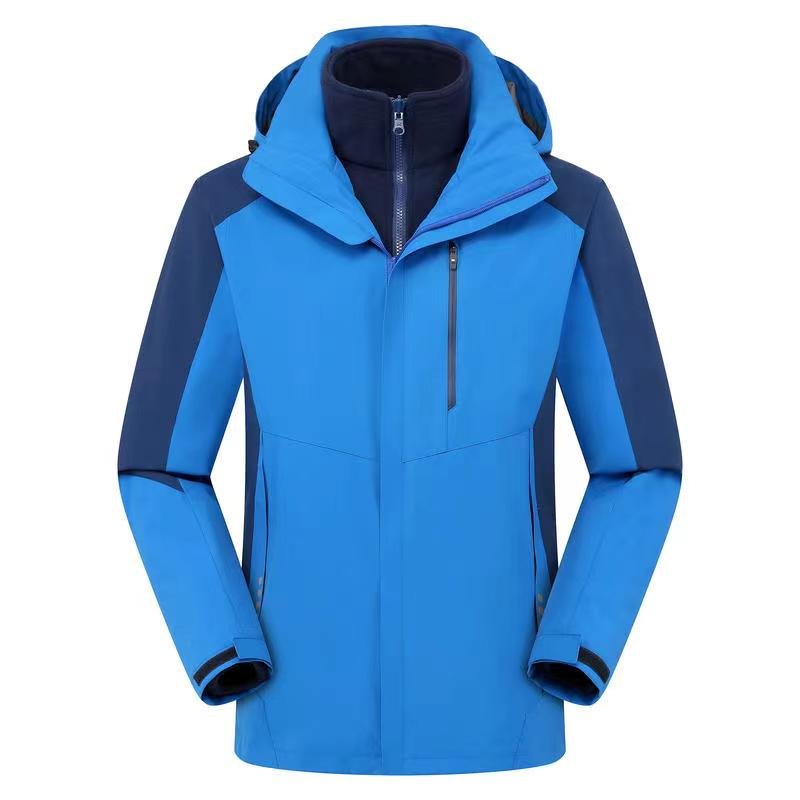 Waterproof Rain Jacket Outdoor Lightweight Softshell Raincoat for Hiking Travel with zip-up and hood for Outdoor Hiking