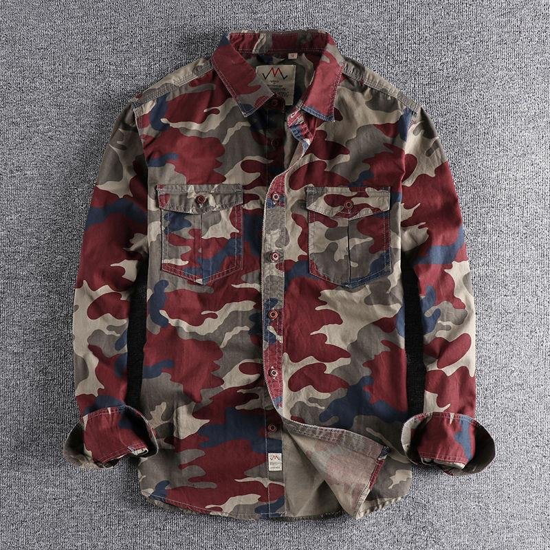 Men's Hiking Camouflage Jacket Botton Style Tactical Clothing Working Uniforms For Coat