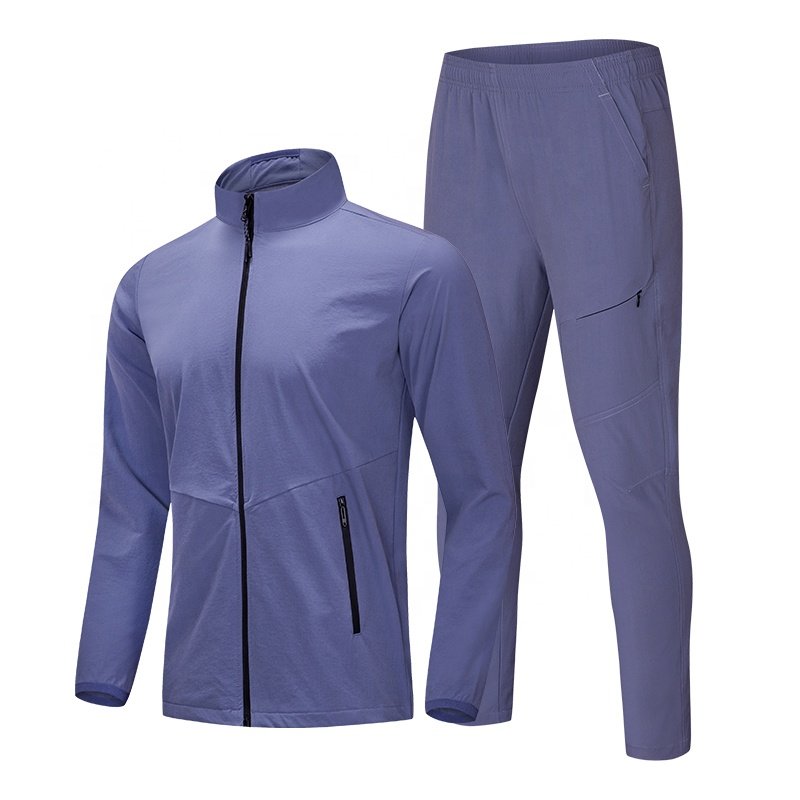Men's Sweatpants And Zipper Up Jackets 2 Pieces Casual Hiking Track Suit
