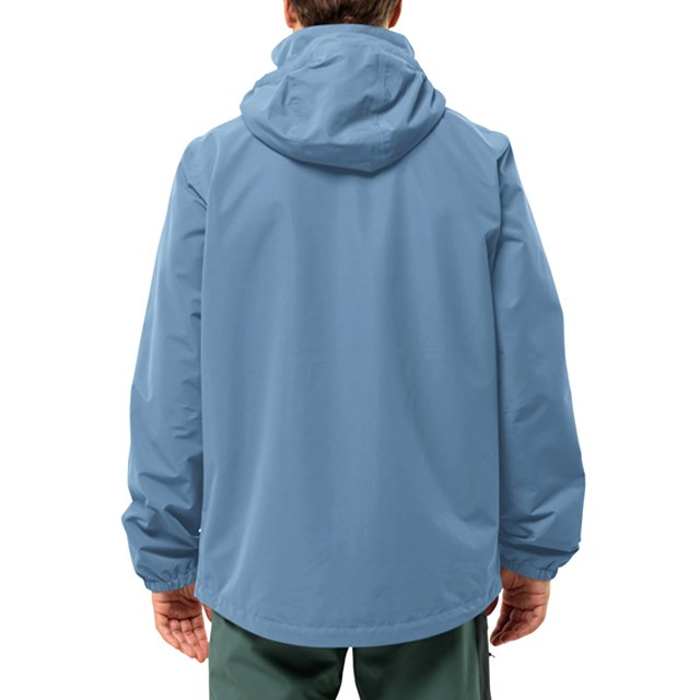 CONMR Men's Casual Rain Jacket Autumn Season Zipper Closure Windproof Breathable Quick Dry Thin Hard Shell Waterproof Hiking