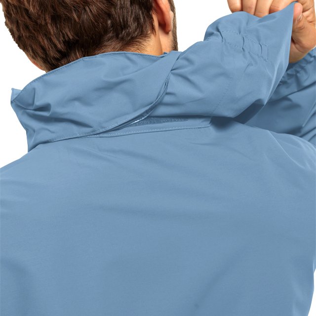 CONMR Men's Casual Rain Jacket Autumn Season Zipper Closure Windproof Breathable Quick Dry Thin Hard Shell Waterproof Hiking