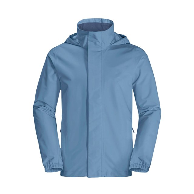 CONMR Men's Casual Rain Jacket Autumn Season Zipper Closure Windproof Breathable Quick Dry Thin Hard Shell Waterproof Hiking