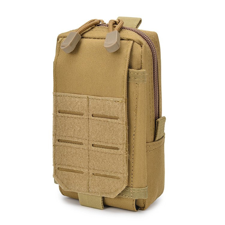 An outdoor sports multi-purpose army lass-and-mount bag for a belt-on-tactical mobile phone