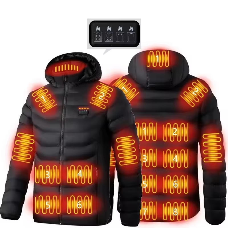 OEM Wholesale Unisex Outdoor Insulated Waterproof Heated Hoodie Coat Heated Jacket dropshipping Electrical Heated Hunting Jacket