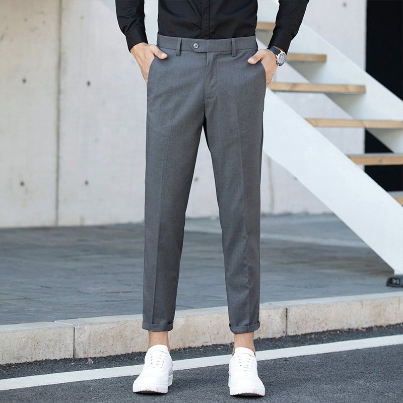 Men's Flat Front Linen Blend Dress Pant, Regular Fit, Lightweight Summer Pants for Men