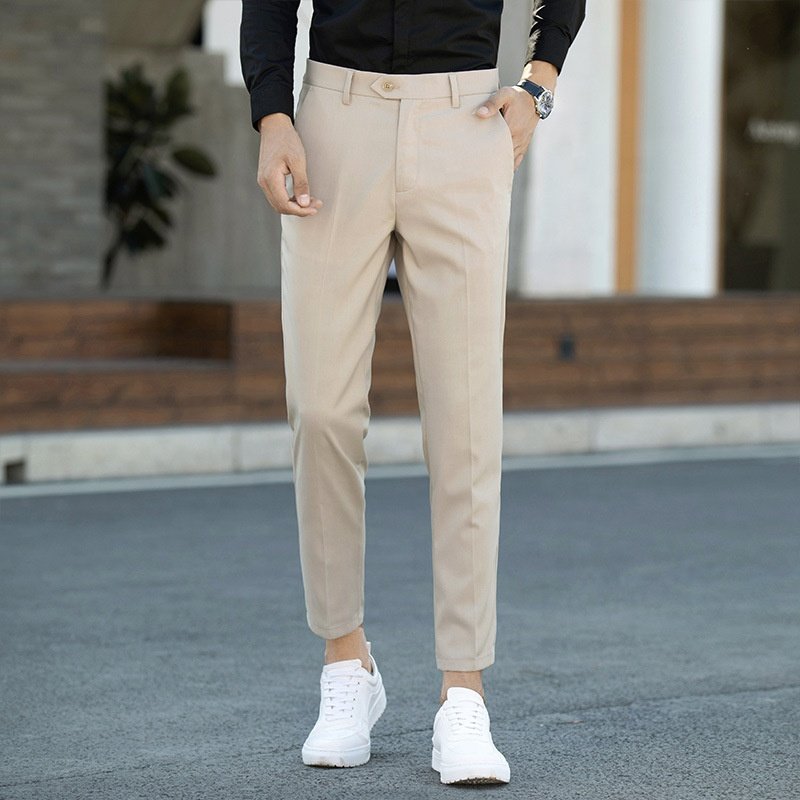 Men's Flat Front Linen Blend Dress Pant, Regular Fit, Lightweight Summer Pants for Men