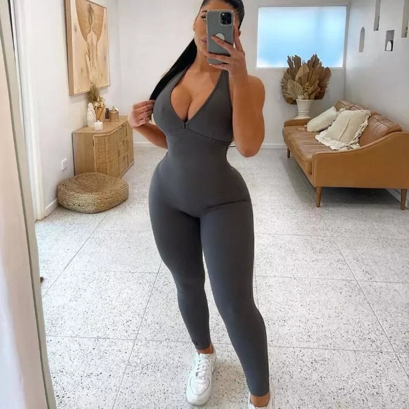 2023 New Active Romper Fitness Seamless Workout Scrunch Yoga Jumpsuit Sportswear Women