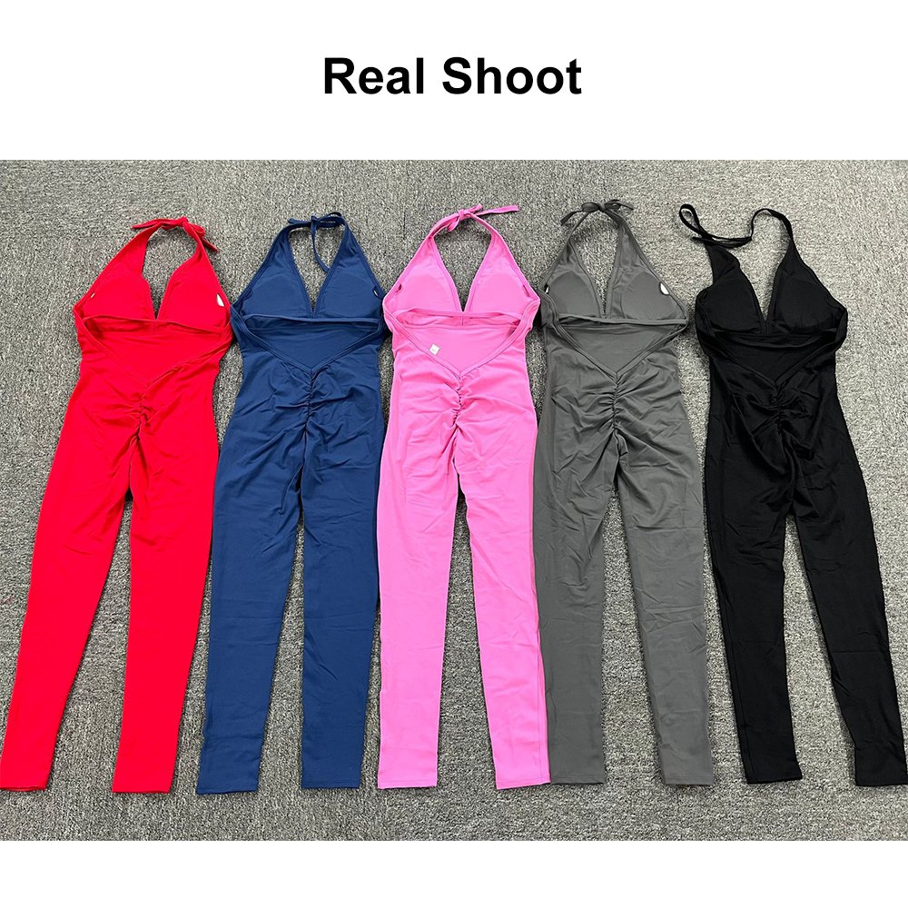 2023 New Active Romper Fitness Seamless Workout Scrunch Yoga Jumpsuit Sportswear Women