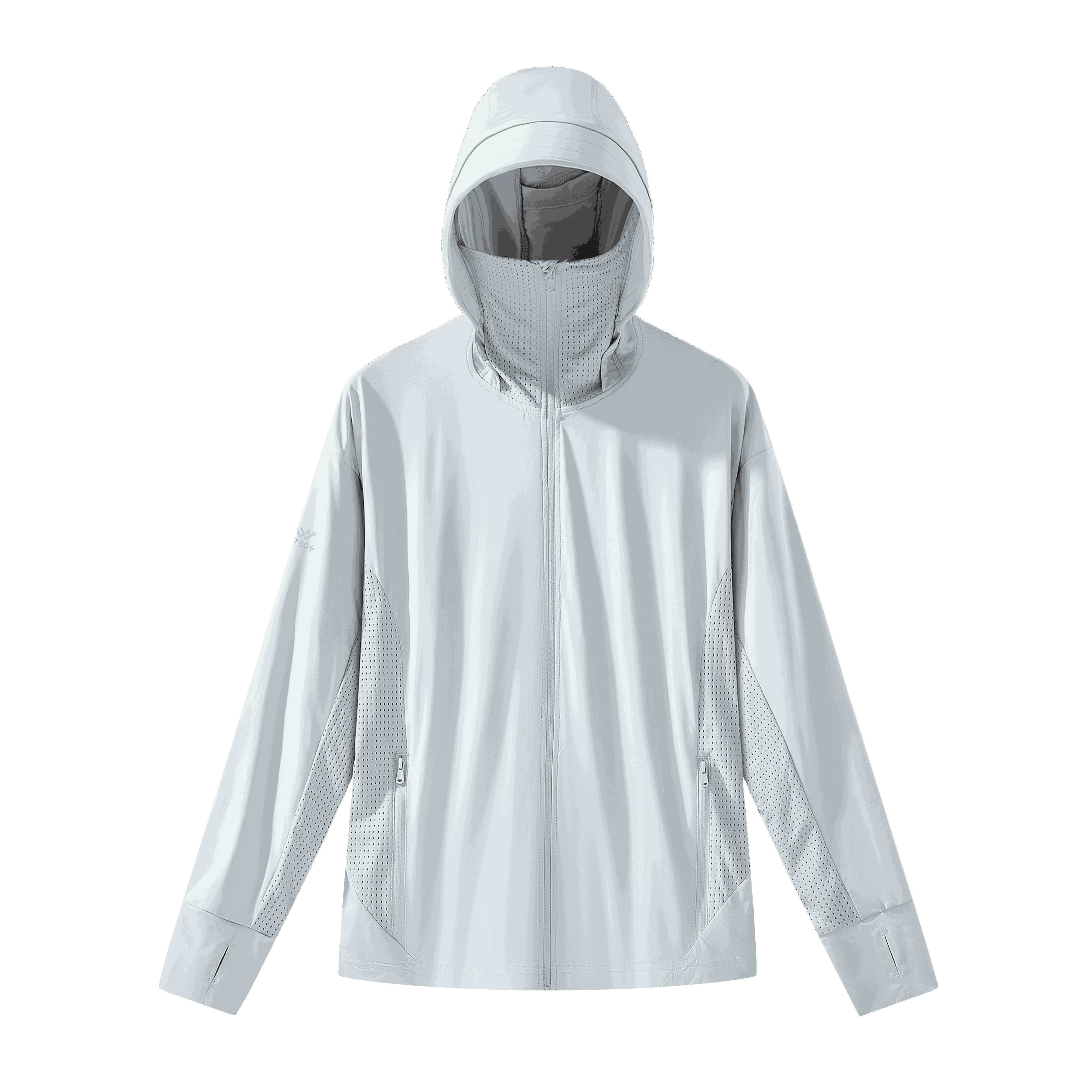 Anti UV Breathable UPF50+ Sports Outdoor Jacket With Hooded Unisex Summer Sunscreen Long Sleeve Sun Protection Clothing