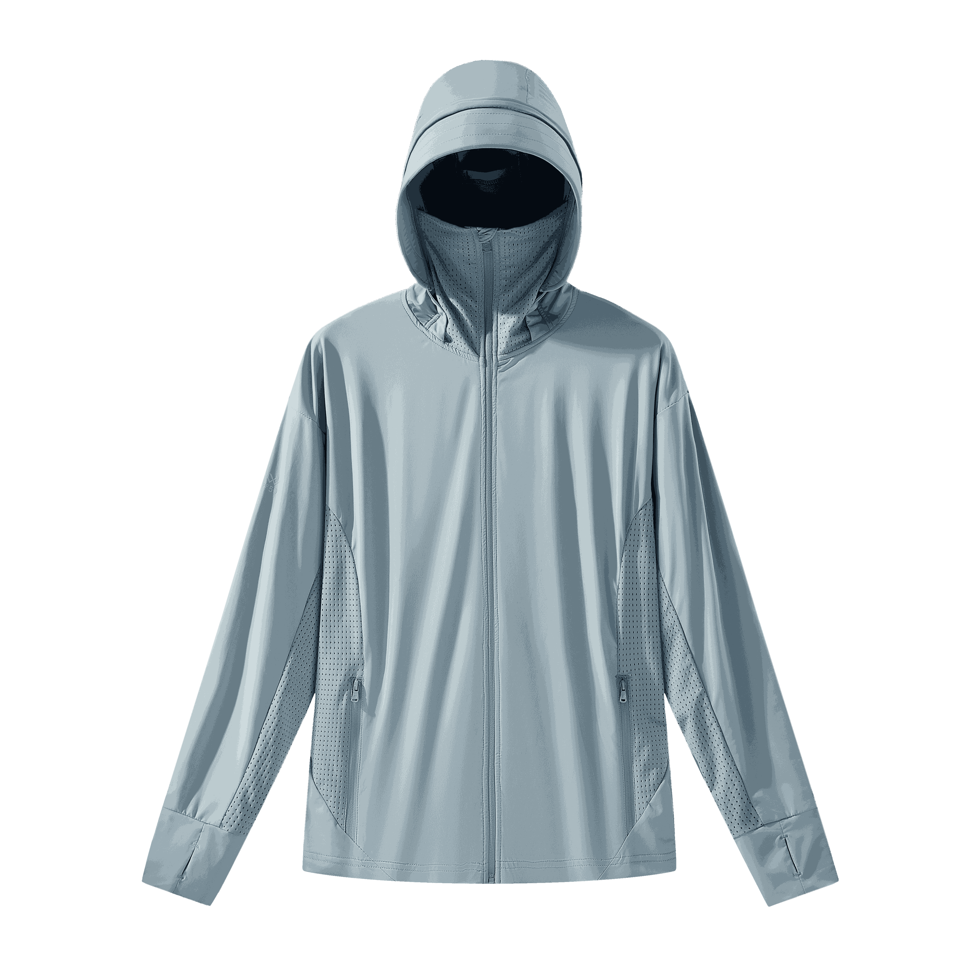 Anti UV Breathable UPF50+ Sports Outdoor Jacket With Hooded Unisex Summer Sunscreen Long Sleeve Sun Protection Clothing