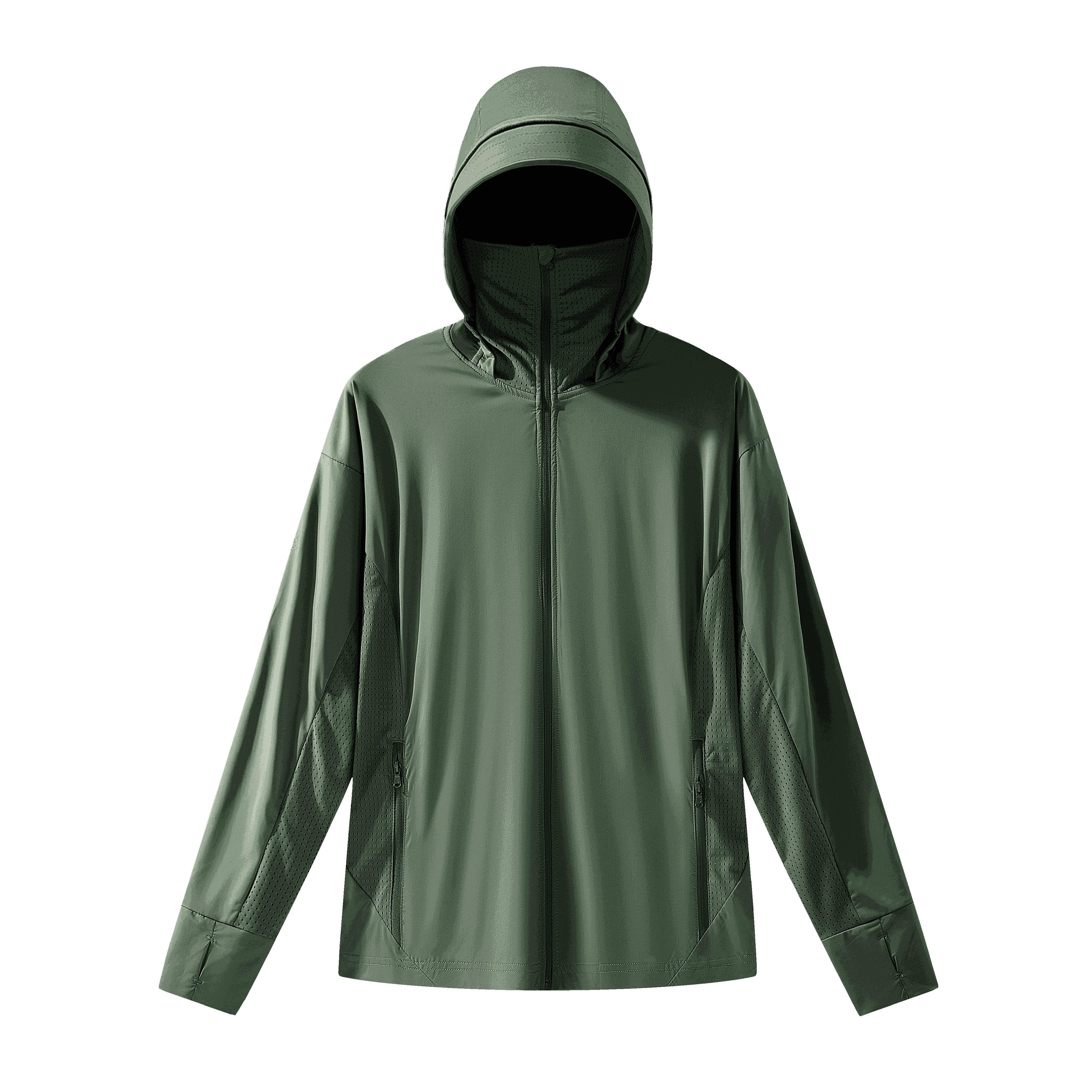 Anti UV Breathable UPF50+ Sports Outdoor Jacket With Hooded Unisex Summer Sunscreen Long Sleeve Sun Protection Clothing