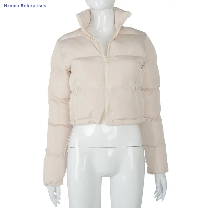 2024 Fall Winter Solid Down Coat Puffer Jacket and Coats for Women Bubble Outerwear Cropped Outwear Oversized Clothing
