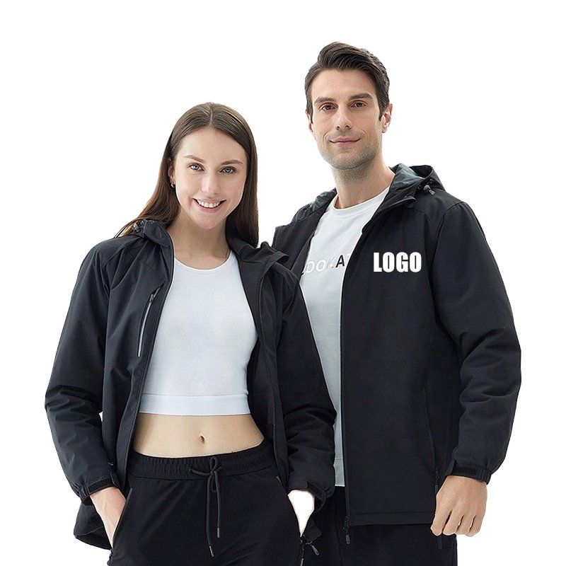 Custom Logo Fleece Autumn Winter Windbreaker Jacket Casual Solid Waterproof Outdoor overcoat Men's Jackets