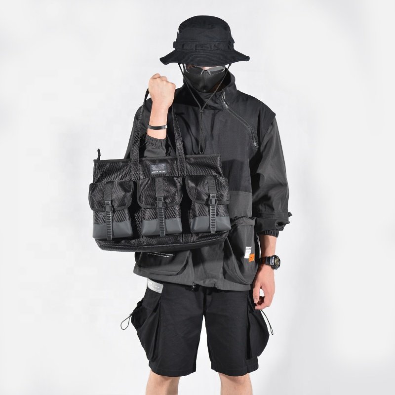 outdoor fashion large casual bag for work shopping travel Multi-pocket mouth laptop women's tote bags for men wholesale