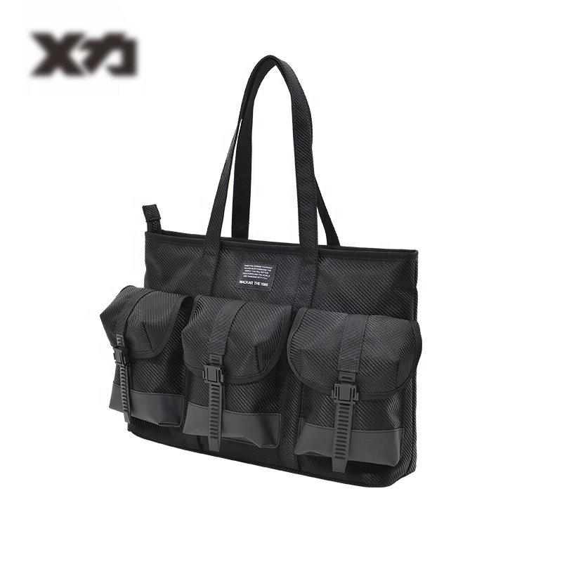 outdoor fashion large casual bag for work shopping travel Multi-pocket mouth laptop women's tote bags for men wholesale