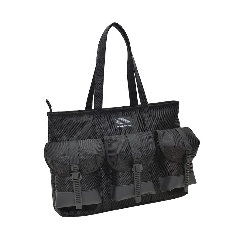 outdoor fashion large casual bag for work shopping travel Multi-pocket mouth laptop women's tote bags for men wholesale