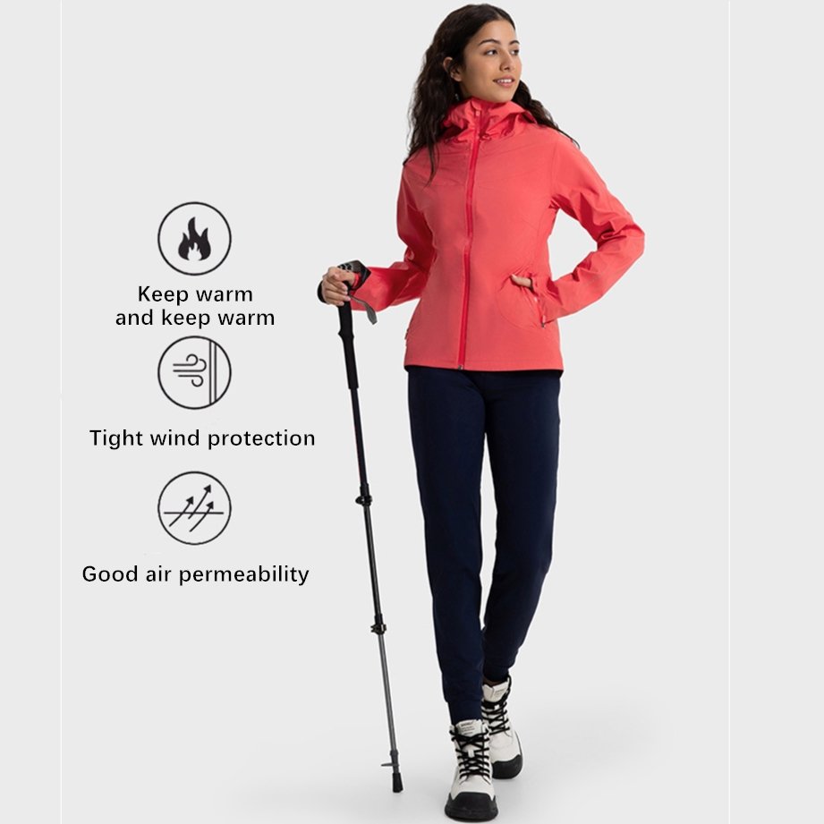 Xsunwing Custom LOGO Hiking Outdoor Jacket Coat Water Repellent Windproof Wind Breaker Windbreaker hardshell Jacket Women WDQ044