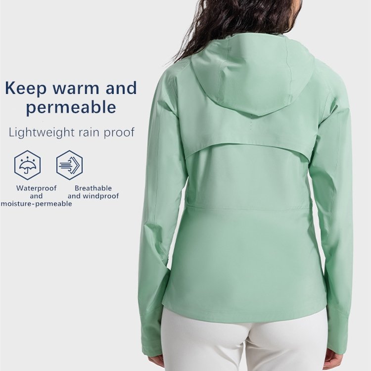 Xsunwing Custom LOGO Hiking Outdoor Jacket Coat Water Repellent Windproof Wind Breaker Windbreaker hardshell Jacket Women WDQ044