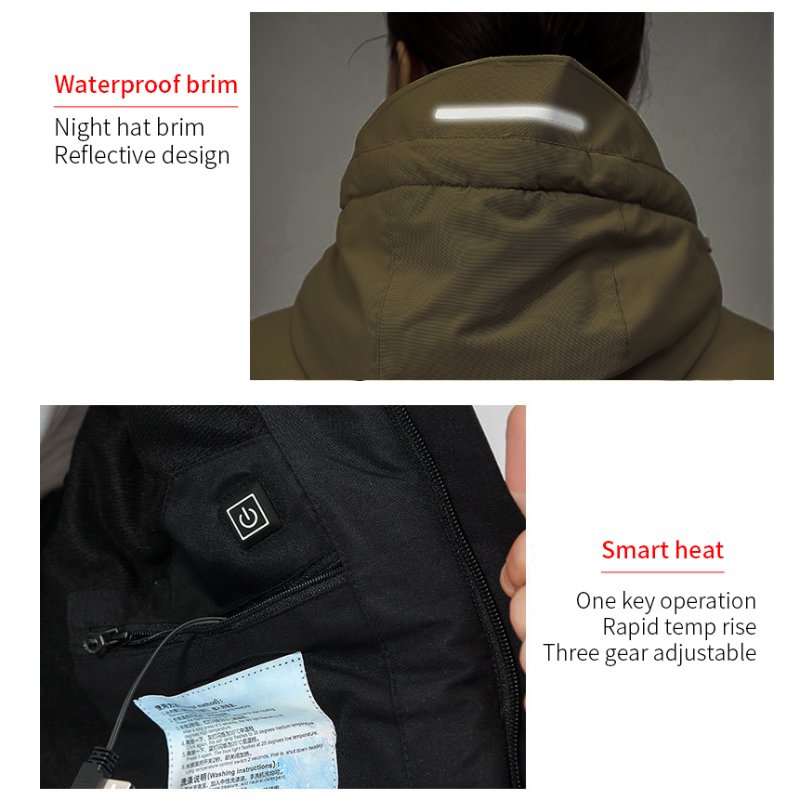 Jacket USB Power Heating Jacket Jacket with Heat Home Canvas Fabric Stand Vintage Decoration Coated