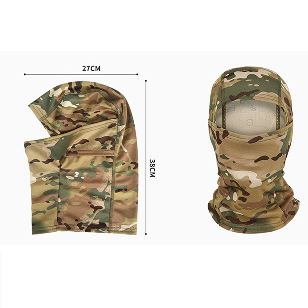 Outdoor Breathable Hiking Cycling Neck Face Ski Mask Tactical Hood Camouflage Motorcycle Balaclava Hat For Men