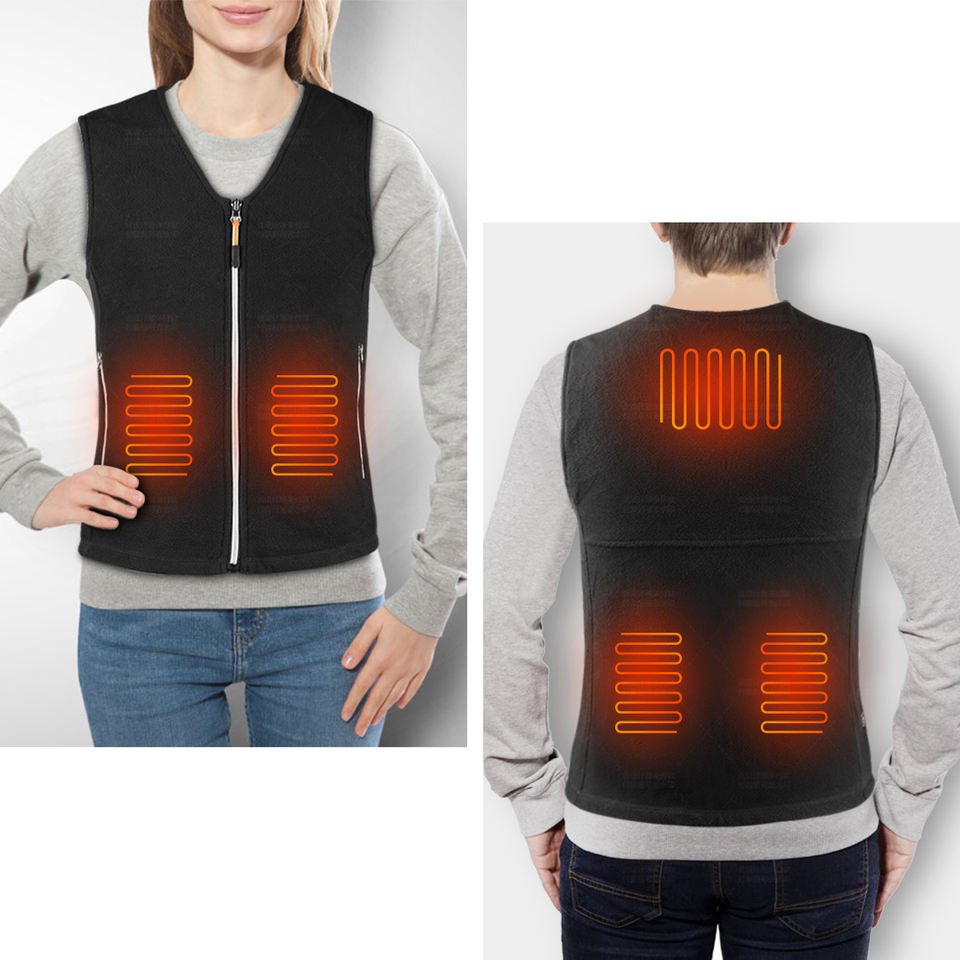 Factory Custom 4 Heating Zone Winter Usb Rechargeable Self Heated Vest for Men Women