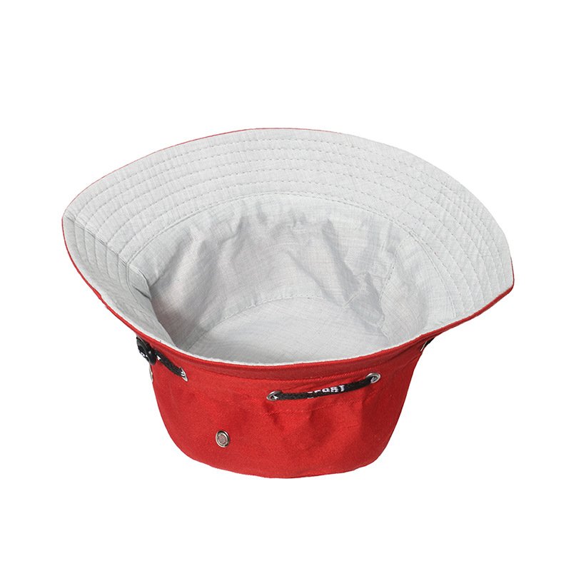 Custom Unisex Solid Wide Brim Packable Fisherman Hat Outdoors Sport Beach UV Protection Reversible Bucket Hat with Drawstring