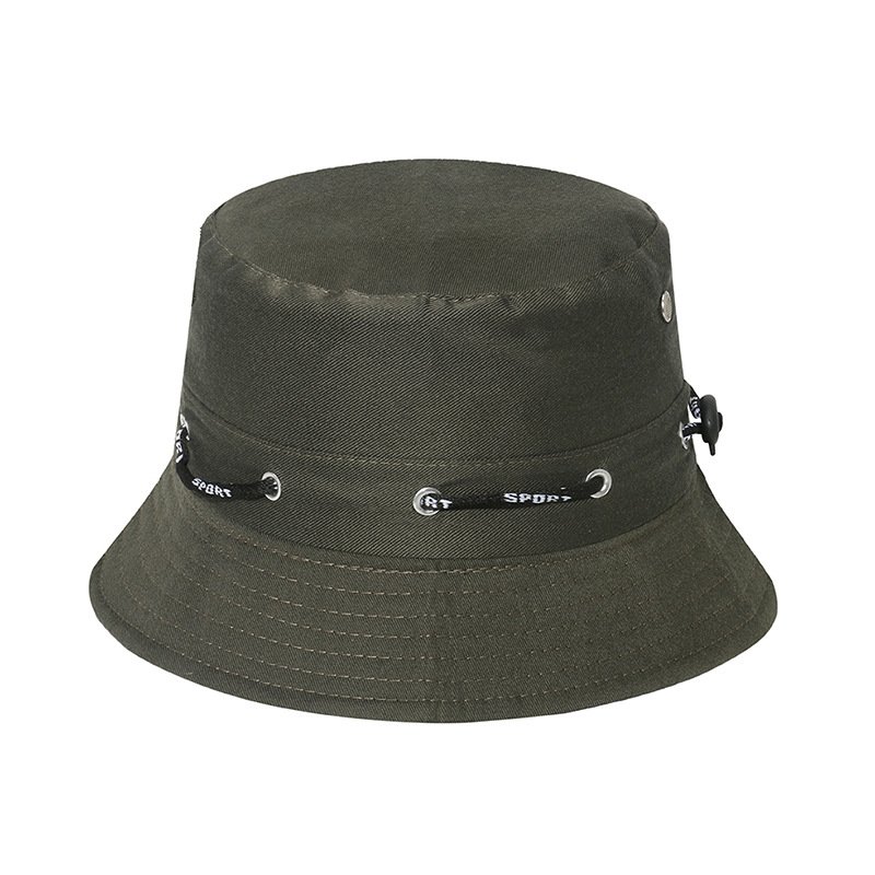 Custom Unisex Solid Wide Brim Packable Fisherman Hat Outdoors Sport Beach UV Protection Reversible Bucket Hat with Drawstring
