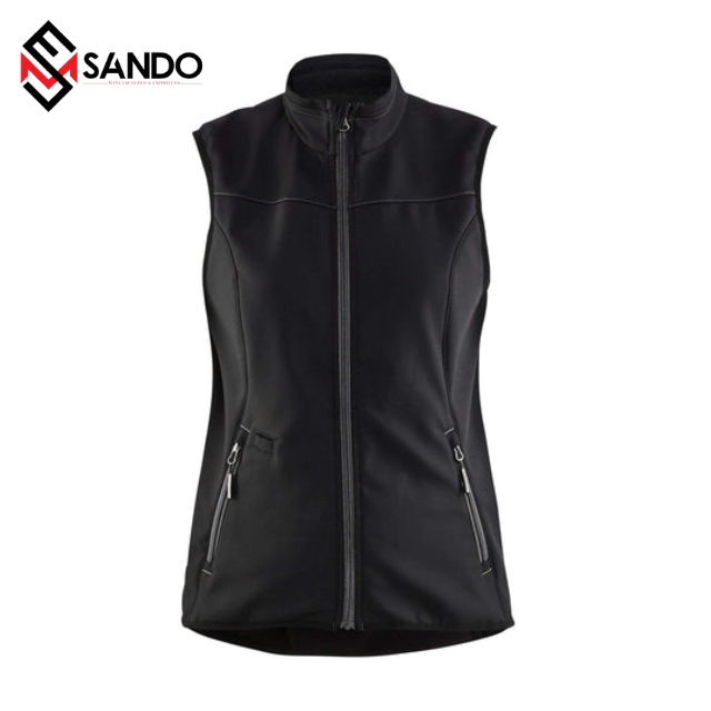Wholesale Women Winter Quilted Jackets outdoor sleeveless softshell windbreaker vest for Ladies Clothing Waterproof Ocean OEM