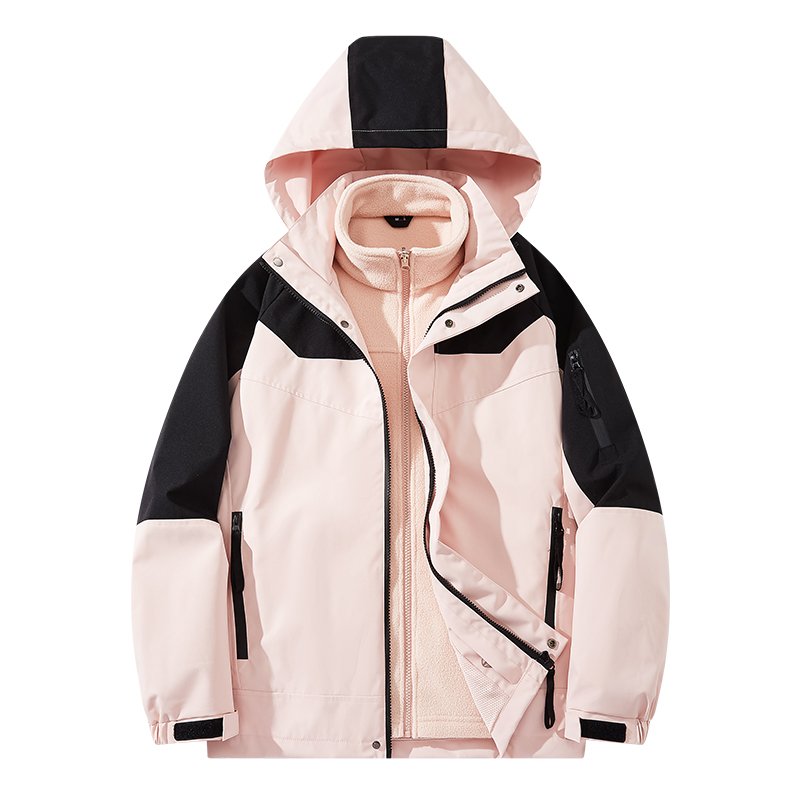High Quality 3-IN-1 Waterproof Breathable Men's Outdoor Jacket for Autumn Winter Hooded 3-in-1 Clothing with Long Liner Hiking