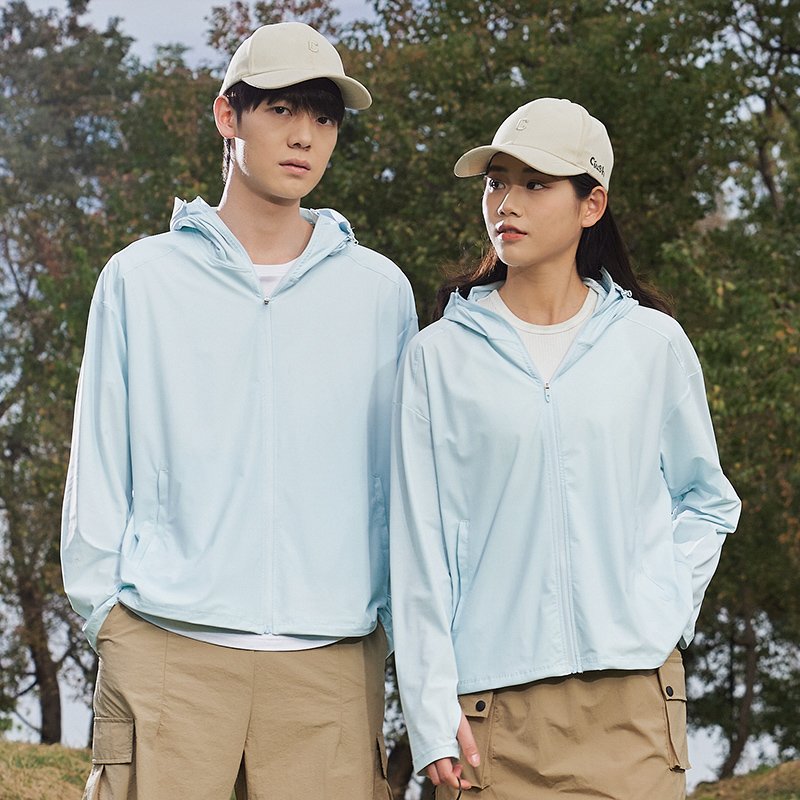 UPF100+ Sun Protection Fishing Long Sleeve Unisex Anti UV SunscreenJacket Rashguard Ice Silk Hoodie Outdoor Jacket