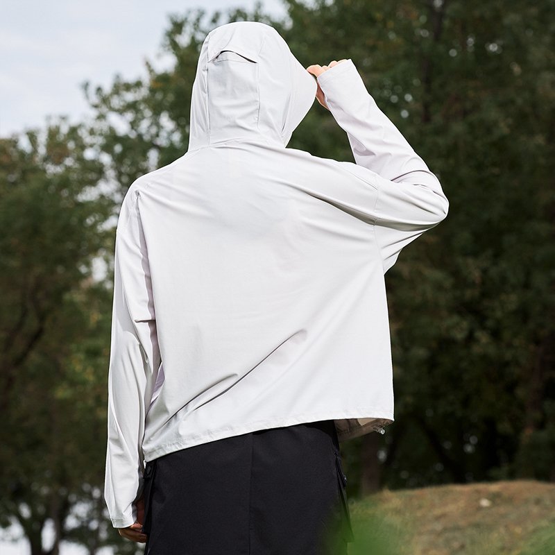 UPF100+ Sun Protection Fishing Long Sleeve Unisex Anti UV SunscreenJacket Rashguard Ice Silk Hoodie Outdoor Jacket