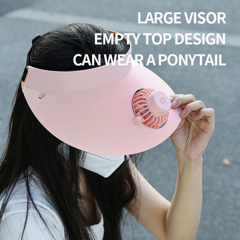 Summer sunshade and sunscreen Electricity rotatable 1pc sun cap outdoor USB Power visor hat fan supplies Three speed wind fans