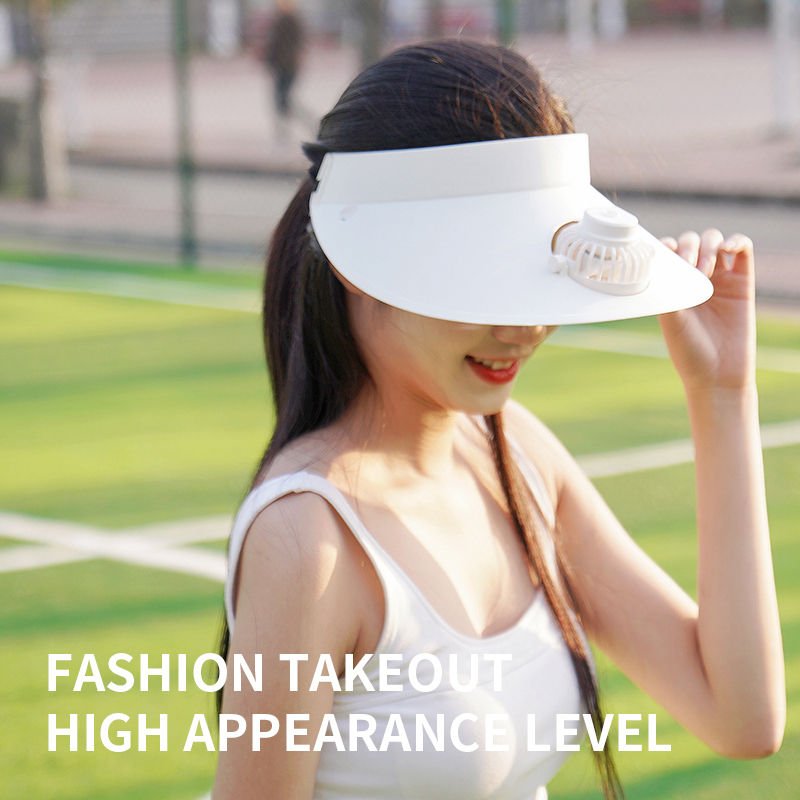 Summer sunshade and sunscreen Electricity rotatable 1pc sun cap outdoor USB Power visor hat fan supplies Three speed wind fans