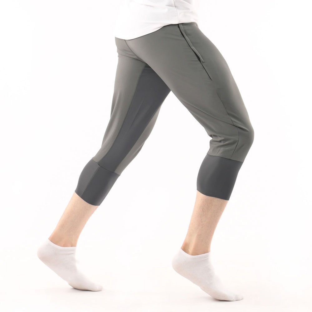 3/4 Training Trouser Pants Micro Polyester Fabric stretch Zipper side Jogger Quick Dry Pants Trousers Running Gym Workout Train