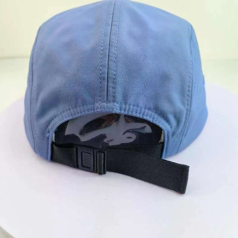 Embroidery foldable leisure quick dry camp cap custom nylon 5 panel camper climbing hiking outdoor hat