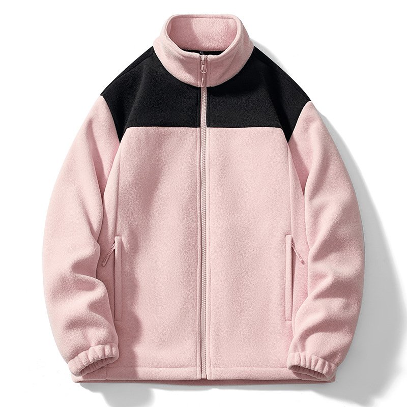 Clothing Manufacturer Custom Embroidery Fleece Jacket Premium Zip Up Sherpa Fleece Outdoor Jacket Mens