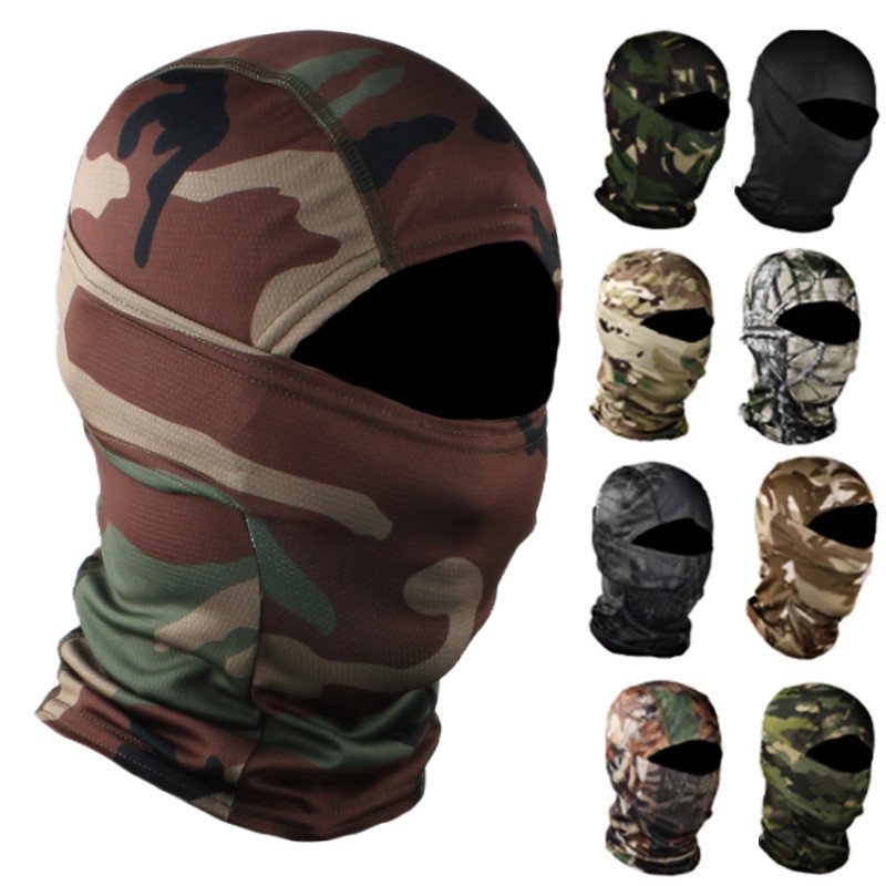 Panuelo Mascara Fabric Facekini Motorcycle Windproof Face Cover Neck Warmer Head Magic Scarf Bandana One Hole Silk Balaclava