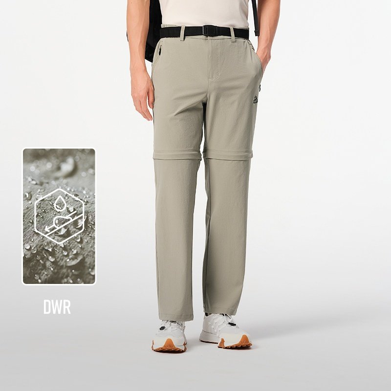 Pelliot Men's Spring Summer High Elasticity Durable Hiking Pants Outdoor Breathable DWR Climbing Trousers Detachable Pants
