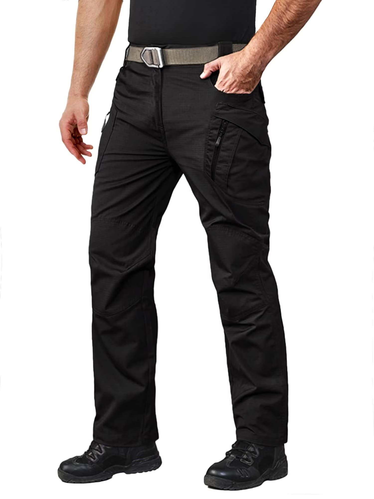 Custom Cotton Polyester Rip Stop Men's Tactical Training Trousers OEM Outdoor Hiking Men Multi Pockets Pants Work Cargo Trouser