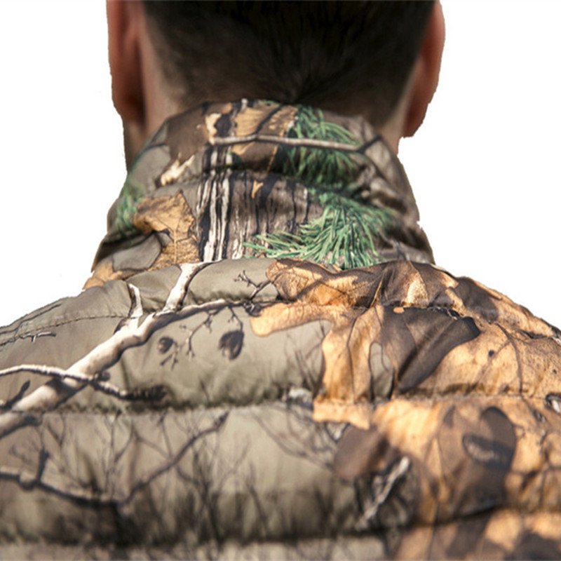 Professional hunting clothes Men Autumn Winter Camouflage Hunting Vest Down Filled Breathable Tactical Vest Male