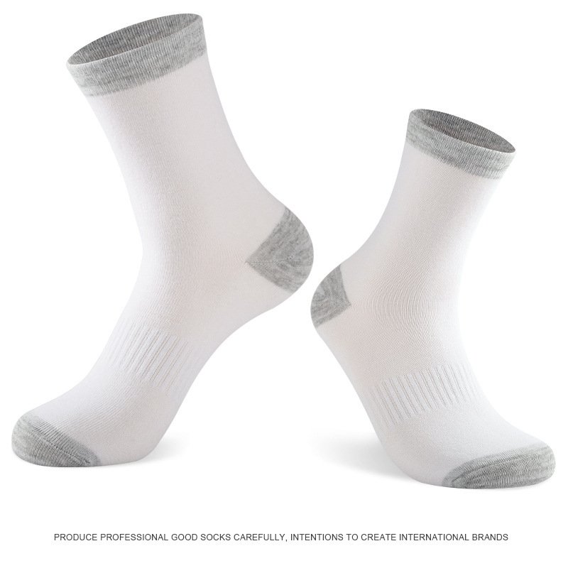 Custom Logo Men's Hiking Socks Athletic Crew Socks Cushioned Deodorant Sports Cotton Basketball Socks