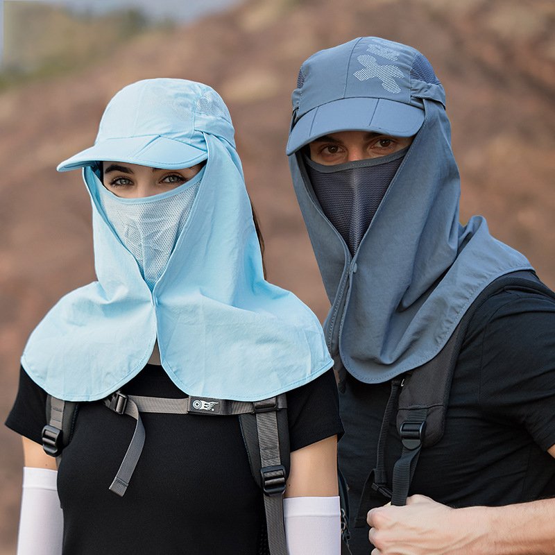 Folding Sun Cap UV Protection Cycling Face Worker Fishing Hiking Hiking Travel Farmer Tea Mask Neck Flap Gardening Camping Hats
