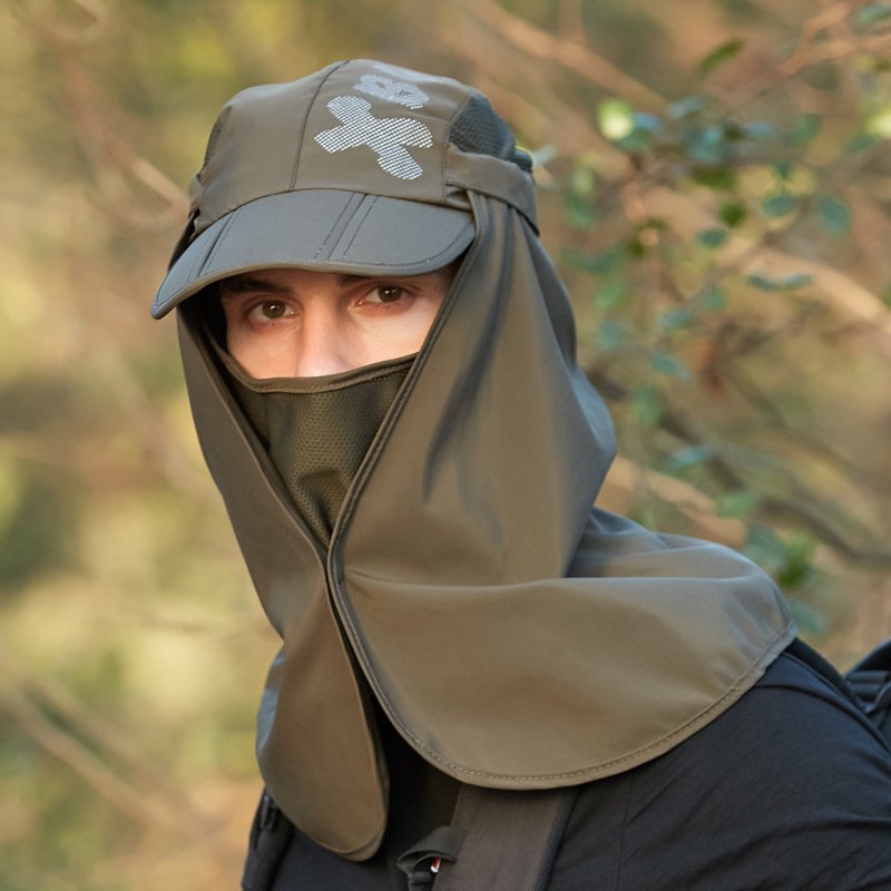 Folding Sun Cap UV Protection Cycling Face Worker Fishing Hiking Hiking Travel Farmer Tea Mask Neck Flap Gardening Camping Hats