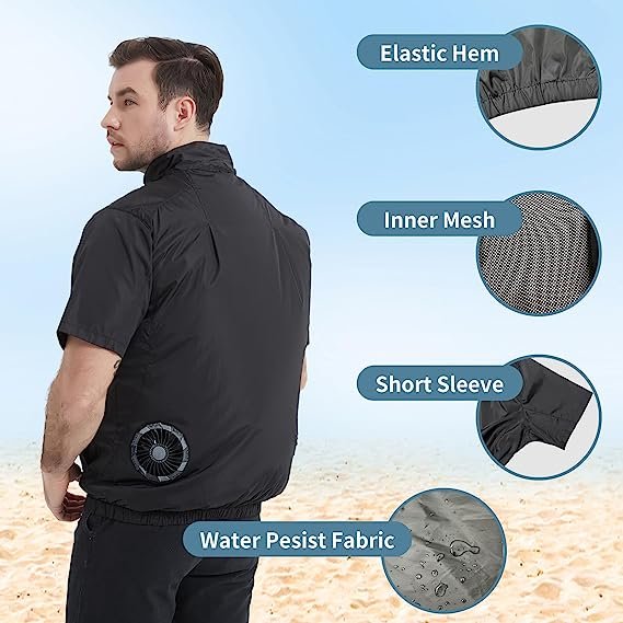 Cool Vest Cooling Fan Jacket Air Conditioner Jacket For Men Women Cooling Vest For Working Outdoor Activities Clothing Summer