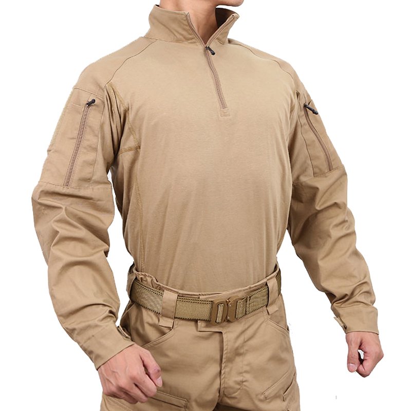 Emersongear Solid Color E4 Outdoor Ripstop Tactical Suit Clothing Set Work Combat Shirt Pants Training Tactical Uniforms Suit