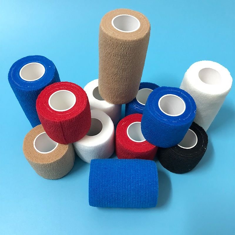 Sports bandages on the ankles of the football ankles against the spraining of the foot