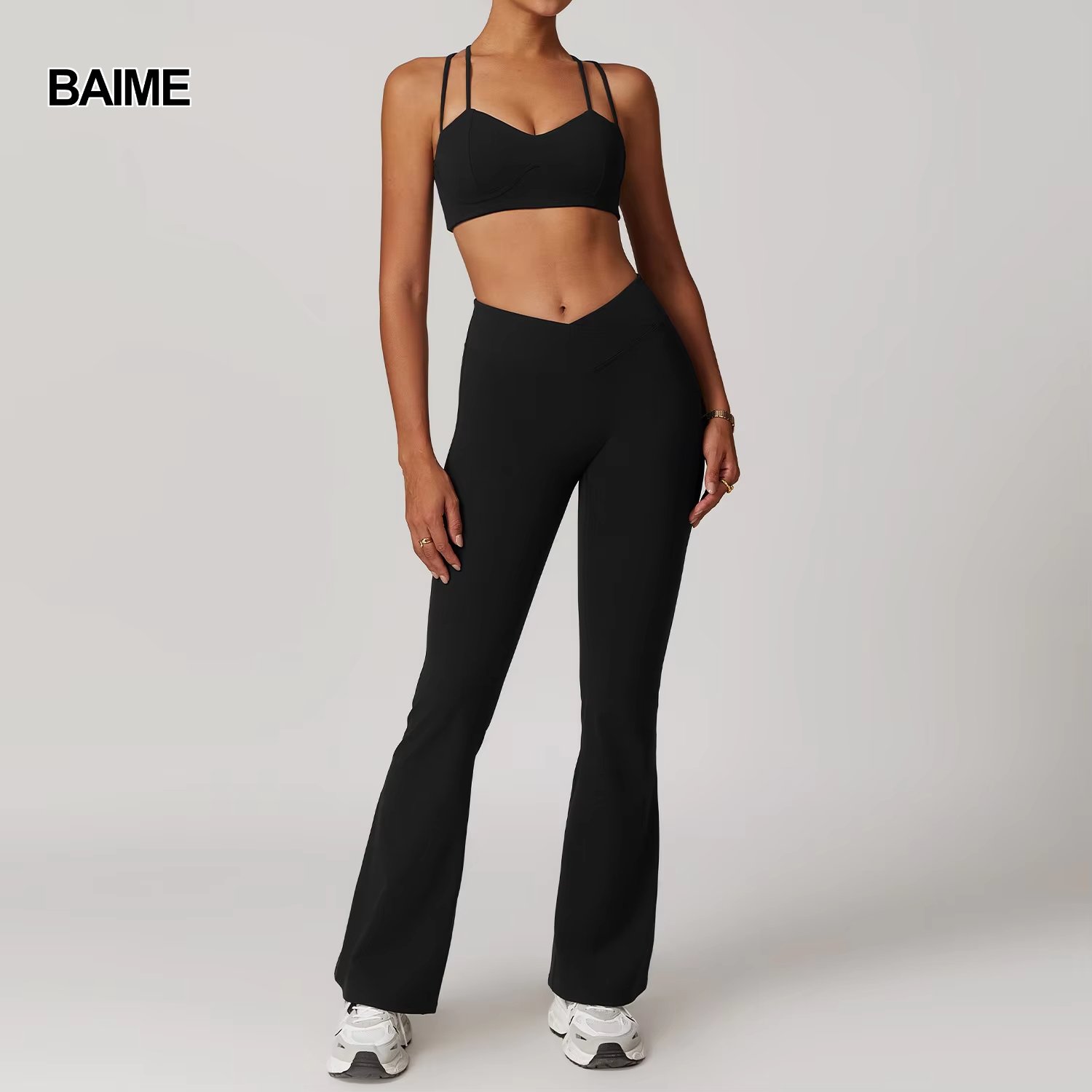 3pcs Women's Workout Wear Long Sleeves Set Moisture-Wicking Breathable Activewear for Gym Yoga and Running