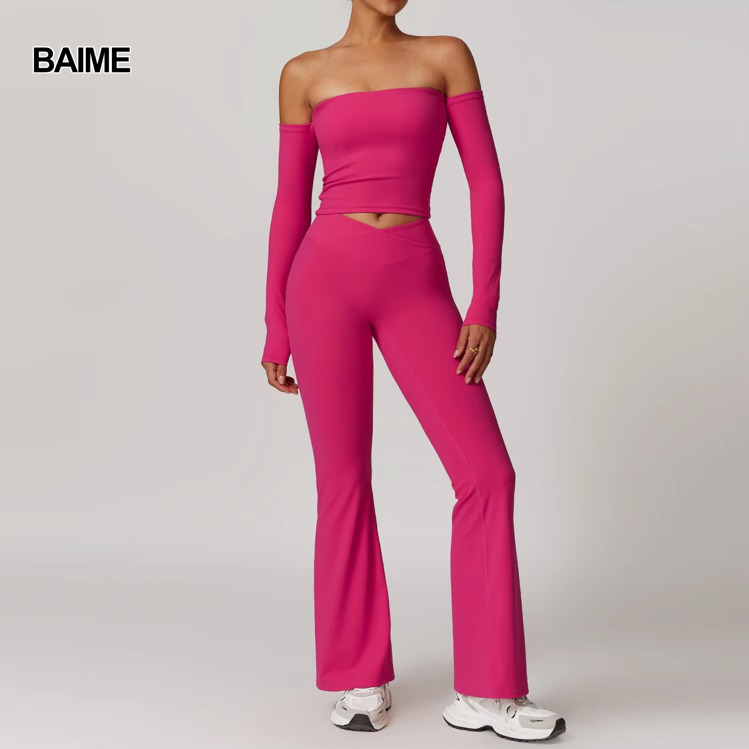 3pcs Women's Workout Wear Long Sleeves Set Moisture-Wicking Breathable Activewear for Gym Yoga and Running