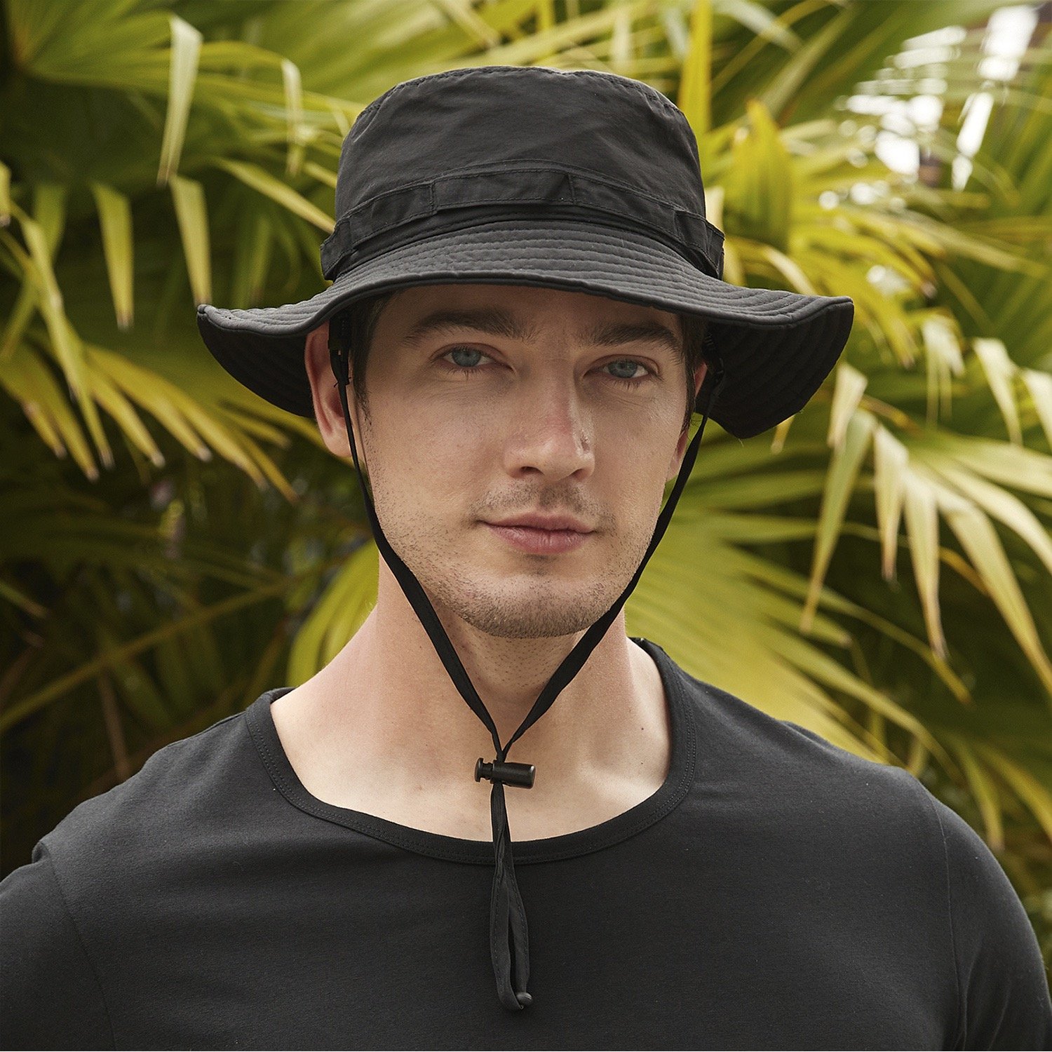 Custom Logo Plain Outdoor Hunting Adjustable Boonie Cap Waterproof UV Protection Nylon Wide Brim Boonie Fisherman Bucket Hat