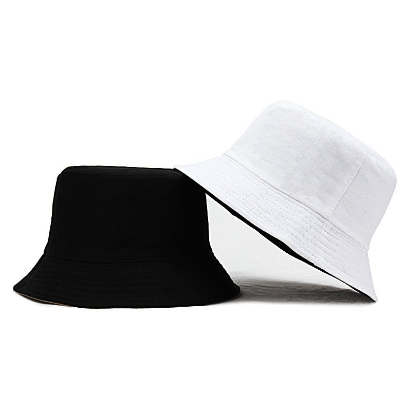 Pot hat cotton double-sided fisherman hat embroidery printing logo advertising hat factory spot wholesale double-sided printing